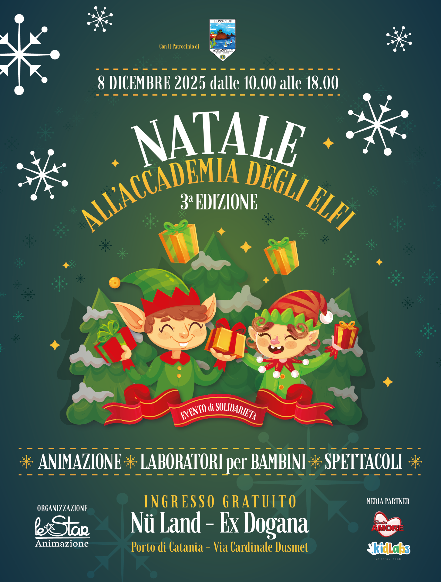 Evento di natale Gratuito a Catania 8 Dicembre
