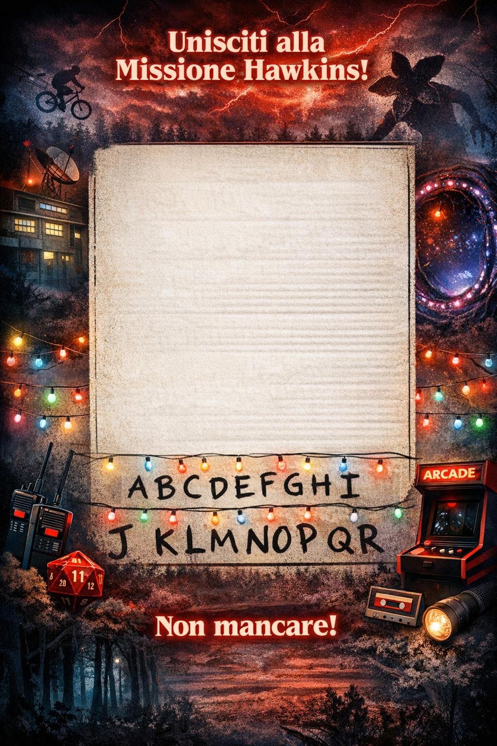 Invito digitale festa stranger thinks le star animazione catania